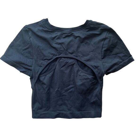 JoyLab Short Sleeve Cropped Active Top Black XS - Picture 3 of 4